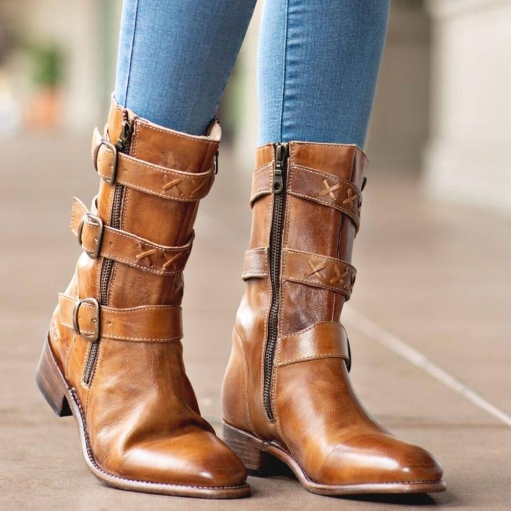 Bed Stu Women’s Blanchett Leather Distressed Mid-C